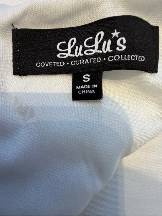 Lulus Women’s White Perfect Evening Lace Skater Sleeveless Dress Size S - Picture 9 of 11